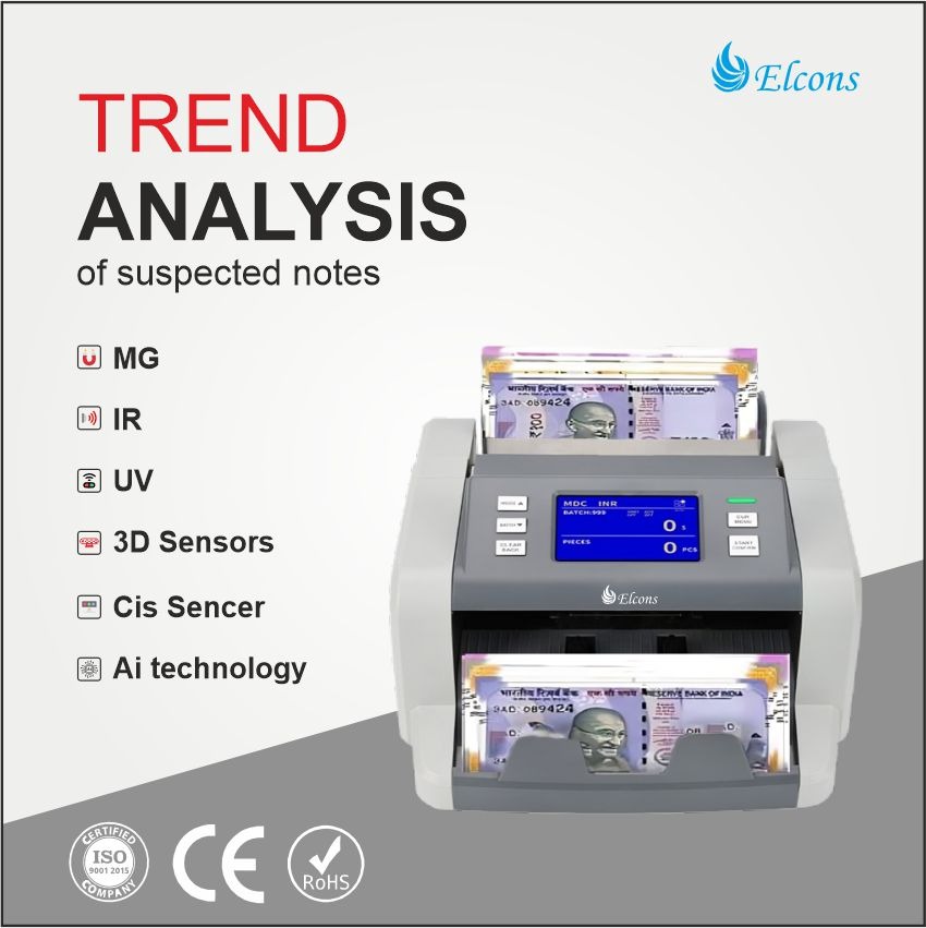 ELCONS single cis mix value Note Counting Machine (Counting Speed - 1000 notes/min)